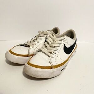 Big Kids Nike Court Legacy White Black Desert Ochre US 4Y Youth Sneakers Runners